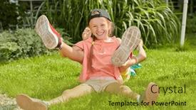  Presentation with happy holidays - PPT layouts having summer-holidays-two-happy-children background and a gold colored foreground