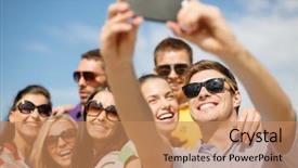  Presentation with happiness - Presentation design with summer holidays vacation and happiness background and a coral colored foreground