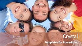  Presentation with summer holiday - Cool new presentation design with african buffalo walking towards the dam to drink some water backdrop and a coral colored foreground