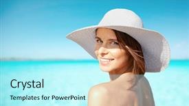  Presentation with summer sun - Cool new slides with summer holidays vacation travel backdrop and a arctic colored foreground