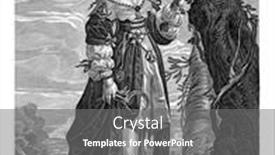  Presentation with nineteenth century woman - PPT theme consisting of summer-in-the-guise background and a gray colored foreground