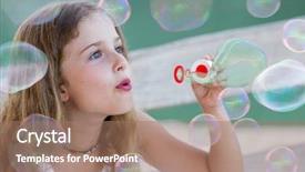  Presentation with soap sparkling air bubbles - Amazing PPT layouts having summer joy - soap bubbles - lovely backdrop and a coral colored foreground