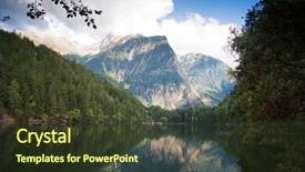  Presentation with forrest - Presentation featuring summer-landscape-forrest-and-meadow background and a tawny brown colored foreground