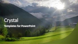  Presentation with forrest - Audience pleasing PPT theme consisting of summer landscape forrest and meadow backdrop and a dark gray colored foreground