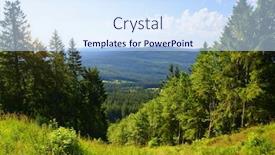  Presentation with mountain top - Slide set enhanced with summer-landscape-in-national-park background and a sky blue colored foreground