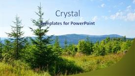  Presentation with mountain view - Presentation with summer-landscape-in-national-park background and a sky blue colored foreground