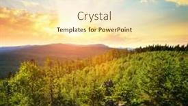  Presentation with mountain view - PPT layouts with summer-landscape-in-national-park background and a cream colored foreground