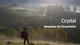  Presentation with sugarcane fields mountains landscape nature - Cool new slides with summer landscape in the mountain backdrop and a dark gray colored foreground