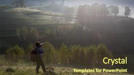  Presentation with sugarcane fields mountains landscape nature - Presentation having summer landscape in the mountain background and a tawny brown colored foreground