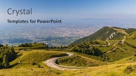  Presentation with summer - Presentation featuring summer-landscape-near-monte-grappa background and a light blue colored foreground