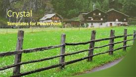  Presentation with europe - Slide set featuring summer-landscape-of-heiligenblut-village background and a tawny brown colored foreground