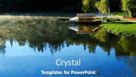  Presentation with europe - Presentation theme with summer-landscape-of-lake-bled background and a teal colored foreground