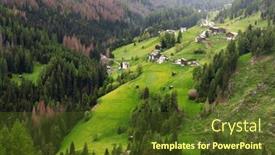  Presentation with mountains - Presentation having summer-landscape-of-sella-mountains background and a tawny brown colored foreground