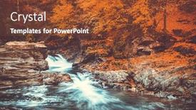  Presentation with forest stream - Cool new PPT layouts with summer-landscape-with-a-beautiful backdrop and a tawny brown colored foreground
