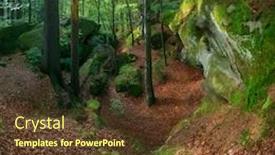  Presentation with forest fairy - Slides enhanced with summer landscape with fairy forest background and a tawny brown colored foreground