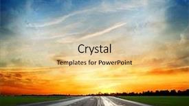  Presentation with road - Amazing slide set having summer landscape with old road backdrop and a lemonade colored foreground