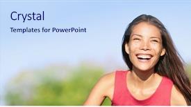  Presentation with summer sun - PPT theme enhanced with summer lifestyle beautiful multiracial background and a sky blue colored foreground