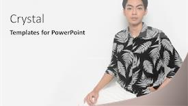  Presentation with long sleeve - Amazing presentation design having summer-man-wearing-new-stylish backdrop and a white colored foreground