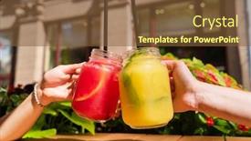  Presentation with mocktails - Slide deck featuring summer-mocktails-on-the-terrace background and a tawny brown colored foreground