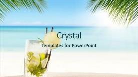  Presentation with blur - Colorful theme enhanced with summer mojito drink with blur backdrop and a sky blue colored foreground