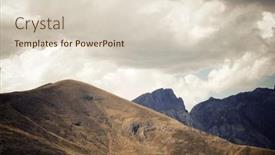  Presentation with mountain - PPT layouts having summer-mountain-in-canfranc-valley background and a lemonade colored foreground