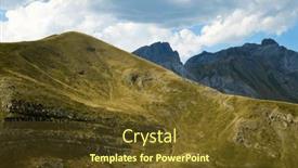  Presentation with mountain - Presentation enhanced with summer-mountain-in-canfranc-valley and a tawny brown colored foreground