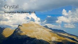  Presentation with summer - Theme enhanced with summer-mountain-in-canfranc-valley background and a light blue colored foreground