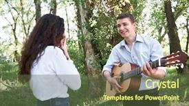  Presentation with green nature - PPT theme having summer nature bright sunlight shadow background and a  colored foreground