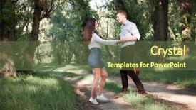  Presentation with green nature - Slide deck featuring summer nature bright sunlight shadow background and a  colored foreground