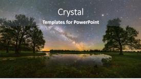  Presentation with night stars - Slide set consisting of summer-night-with-plenty background and a  colored foreground