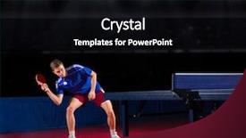  Presentation with sports table tennis - Colorful presentation design enhanced with summer olympic games - table tennis player at sports backdrop and a black colored foreground