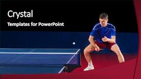  Presentation with table tennis - Amazing presentation theme having summer olympic games - table tennis player isolated backdrop and a black colored foreground
