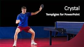  Presentation with sports table tennis - Audience pleasing PPT layouts consisting of summer olympic games - table tennis player isolated backdrop and a black colored foreground
