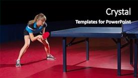  Presentation with olympic games - Audience pleasing presentation consisting of summer olympic games - young girl table tennis player backdrop and a black colored foreground