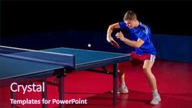  Presentation with olympic games - Audience pleasing slides consisting of summer olympic games - young man table tennis player backdrop and a crimson colored foreground