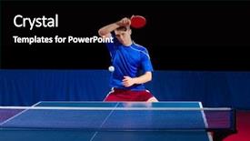  Presentation with table tennis - Theme having summer olympic games - young table tennis player isolated background and a  colored foreground