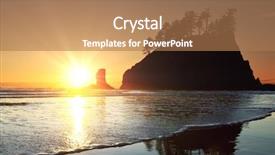  Presentation with summer olympic - Beautiful presentation design featuring summer olympics - olympic national park landscapes backdrop and a coral colored foreground