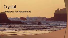  Presentation with olympic - PPT theme having summer olympics - olympic national park landscapes background and a yellow colored foreground