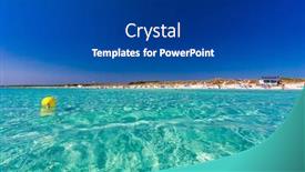  Presentation with summer - Cool new PPT layouts with summer-on-majorca-es-trenc backdrop and a ocean colored foreground