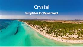  Presentation with summer - Beautiful slide deck featuring summer-on-majorca-es-trenc backdrop and a teal colored foreground