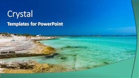  Presentation with summer - Beautiful theme featuring summer-on-majorca-es-trenc backdrop and a dark gray colored foreground