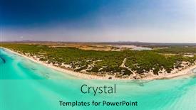  Presentation with summer - Theme having summer-on-majorca-es-trenc background and a seafoam green colored foreground