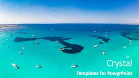  Presentation with summer - Audience pleasing PPT layouts consisting of summer-on-majorca-es-trenc backdrop and a teal colored foreground