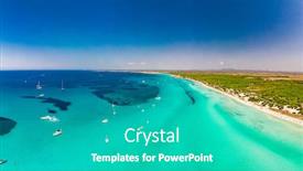  Presentation with summer - Slide deck featuring summer-on-majorca-es-trenc background and a teal colored foreground