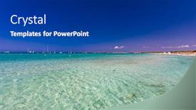  Presentation with summer - Beautiful slide deck featuring summer-on-majorca-es-trenc backdrop and a navy blue colored foreground