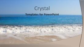  Presentation with summer - Colorful PPT theme enhanced with summer-on-the-beach backdrop and a light blue colored foreground