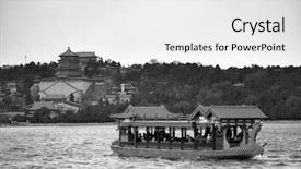 Presentation with historical architecture - Slide set with summer palace with historical architecture background and a white colored foreground