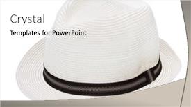  Presentation with hat - Beautiful PPT layouts featuring summer-panama-hat-with-black backdrop and a white colored foreground