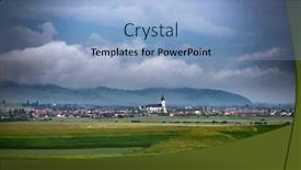  Presentation with transylvania - Amazing slides having summer-panorama-of-small-village backdrop and a light blue colored foreground