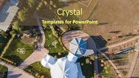  Presentation with summer trees - PPT theme with summer-park-landscape-with-patio background and a tawny brown colored foreground